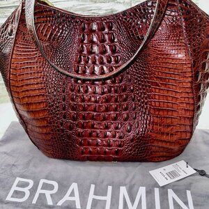 Brahmin Leather Pecan Melbourne tote ~ 17X14X5